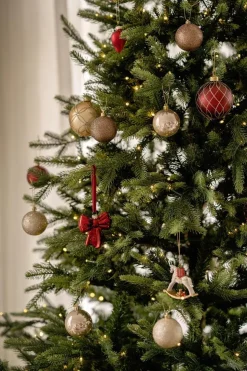 Julekule sparkle rød