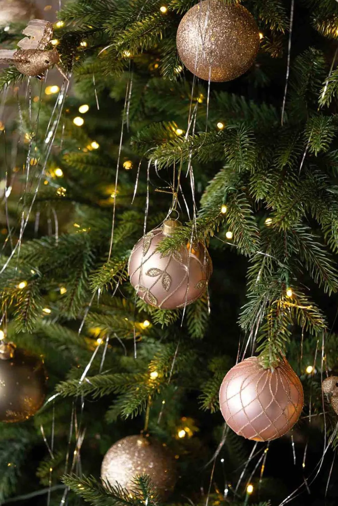 Juletre dekorasjon Sølvtråder