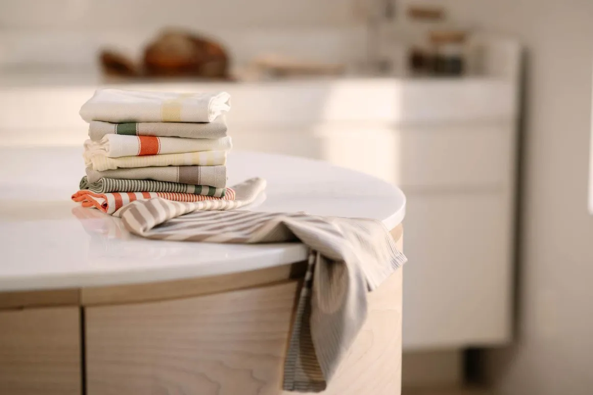 Kjøkkenhåndkle Georg 50x70 sett oliven