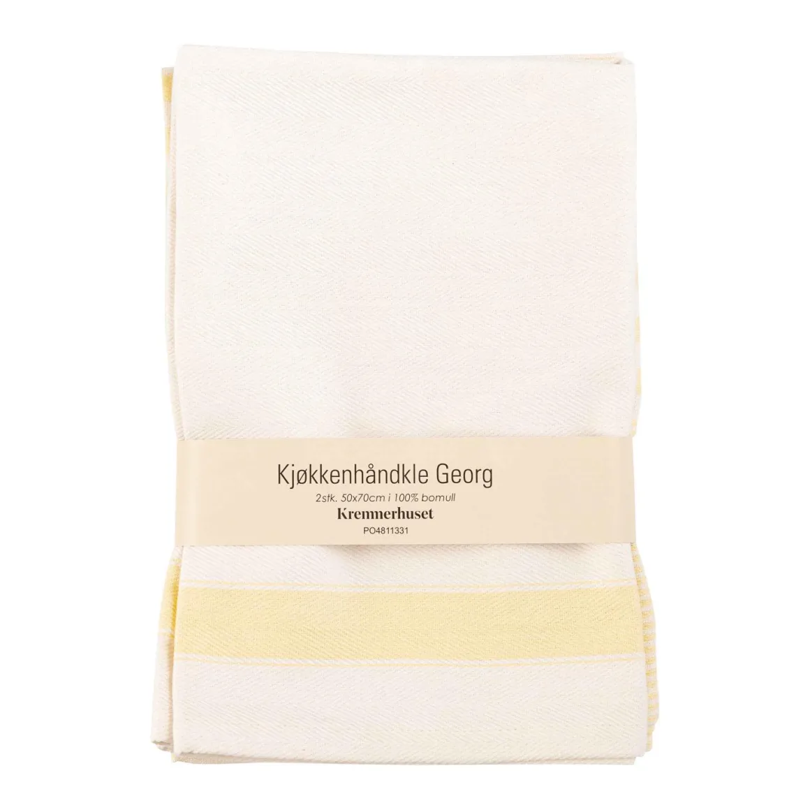 Kjøkkenhåndkle Georg 50x70 sett gul