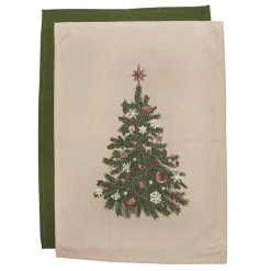 Kjøkkenhåndkle 2pk Nostalgisk tre