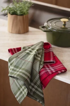 Kjøkkenhåndkle 2pk Rute