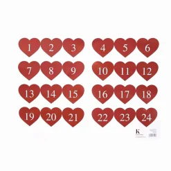 Klistremerker 1-24 Hjerter
