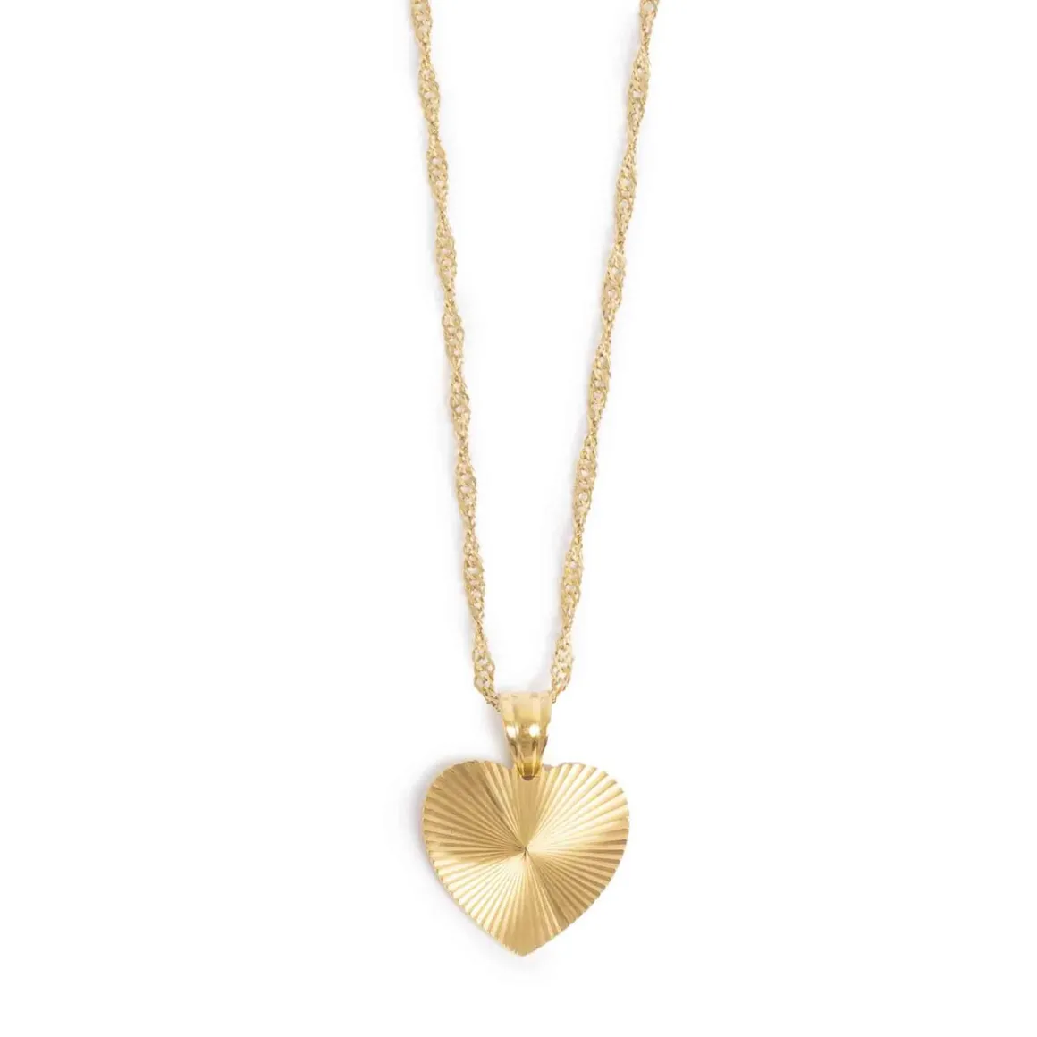 Kort kjede med hjerte, Gull