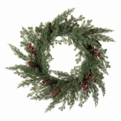 Krans med røde bær 60cm