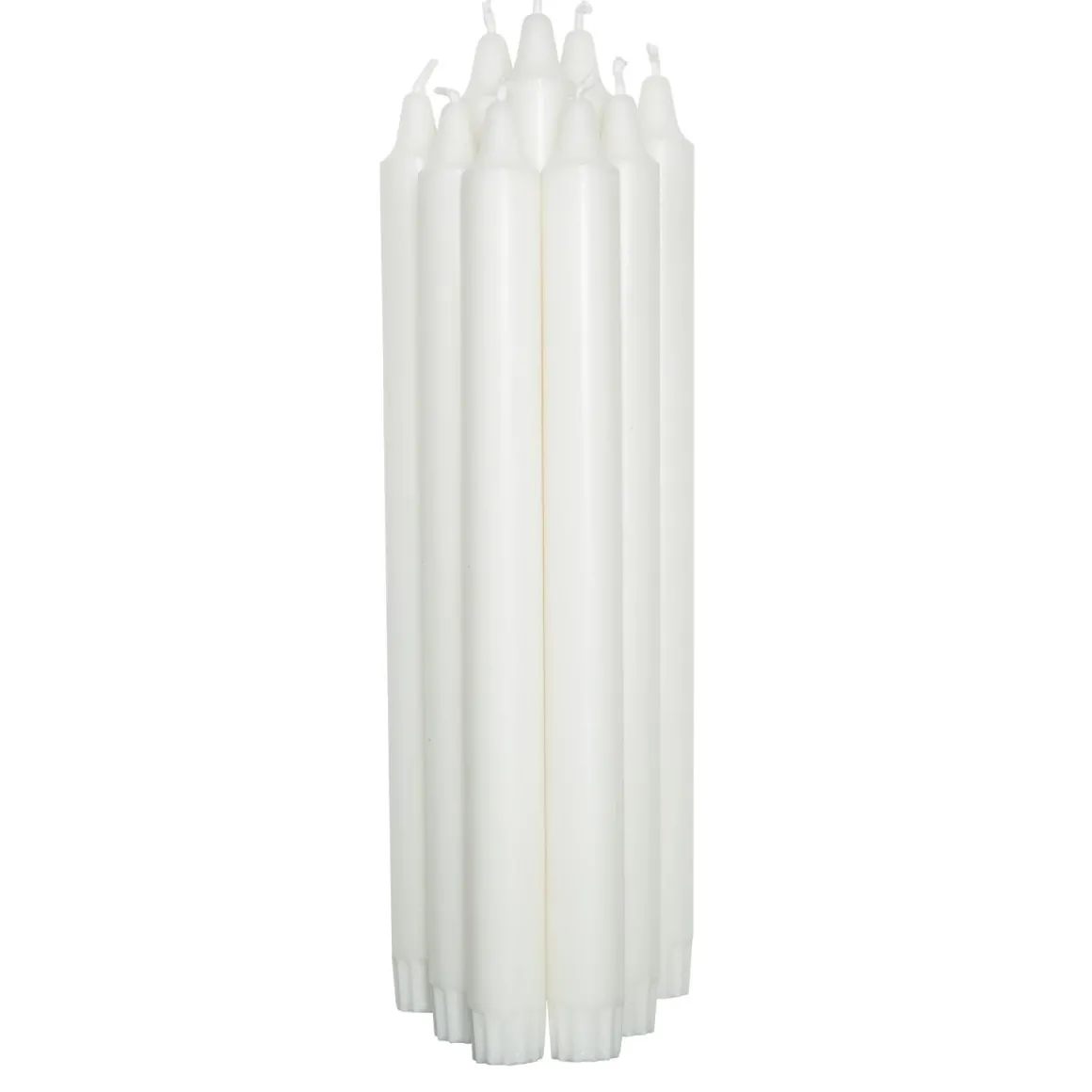 Kronelys 27 cm elfenben