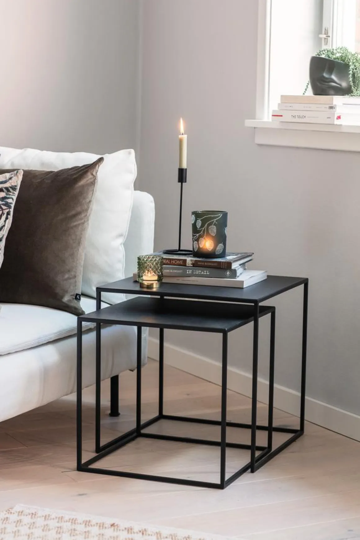 Kronelys 27 cm elfenben