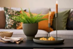 Kronelys 100% stearin 27,5 cm karamell