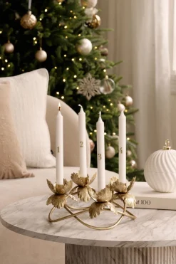 Kronelys Advent 4 pk hvit