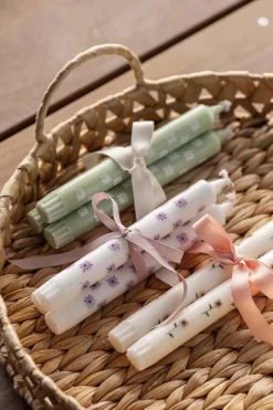 Kronelys blomster 100% stearin 3 pk