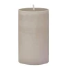 Kubbelys 100% stearin 10cm beigegrå