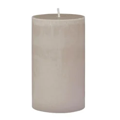Kubbelys 100% stearin 10cm beigegrå