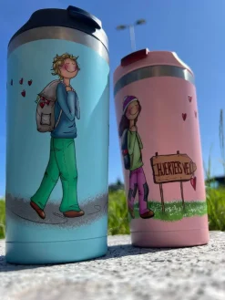 Lykketegning - Bra dag Termokopp blå