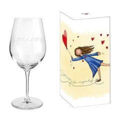 Lykketegning - Lytt til ditt hjertes vingeslag, Rødvinsglass 62 cl