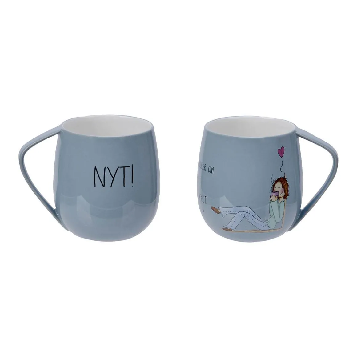 Lykketegning - Nyt Krus 40 cl blå