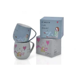 Lykketegning - Nyt Krus 40 cl blå