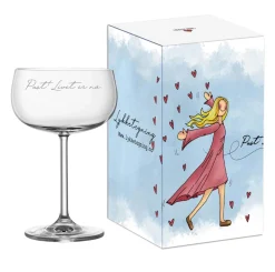 Lykketegning - Pust Livet er nå, Champagneglass 35 cl