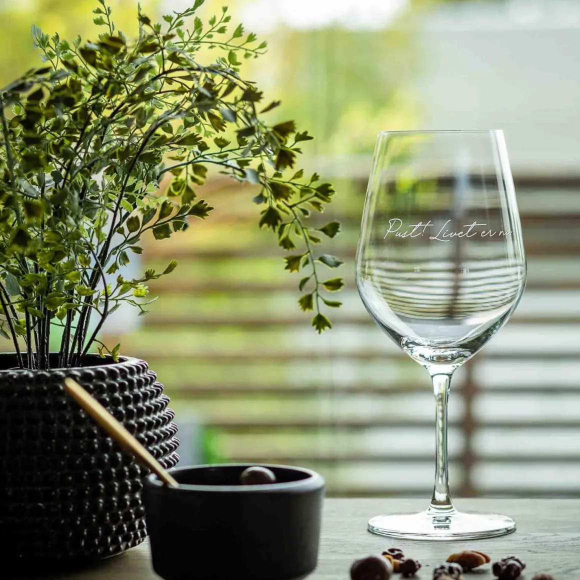 Lykketegning - Pust Livet er nå, Rødvinsglass 62 cl