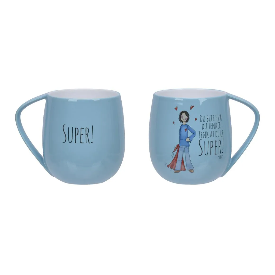 Lykketegning - Super Krus 40 cl blå