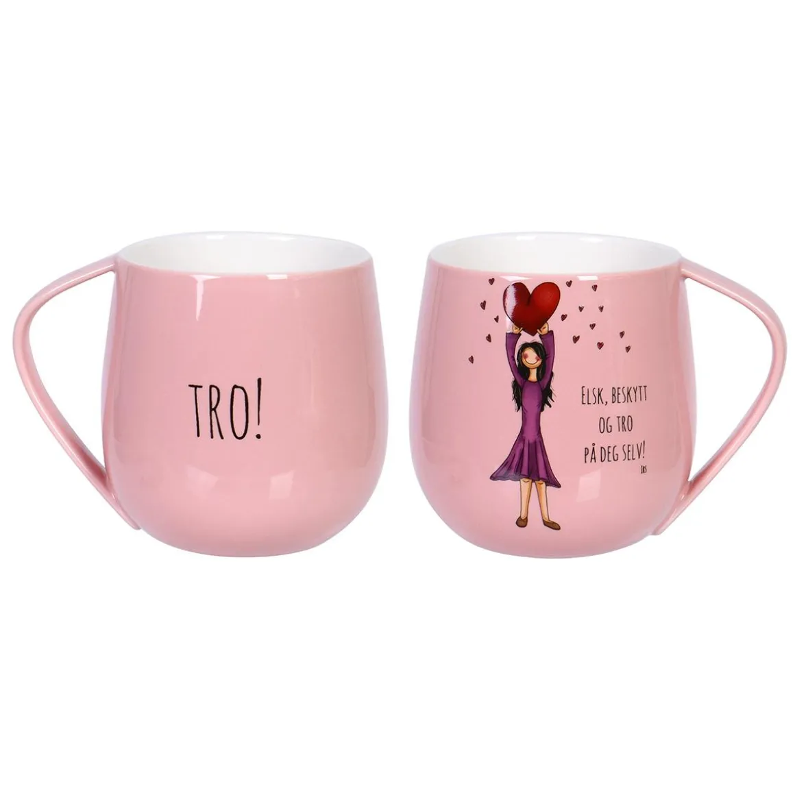 Lykkketegning - Tro Krus 40 cl rosa