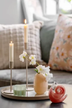 Lysestake Melina 18cm beige