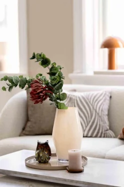 Lysfat kubbelys 9,5cm brun