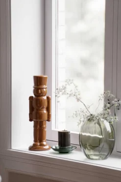 Lysholder Leo 14cm grønn