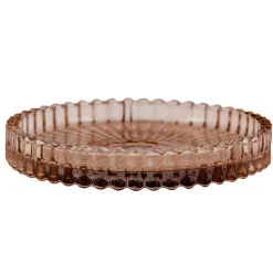 Lysholder rille 9cm brun