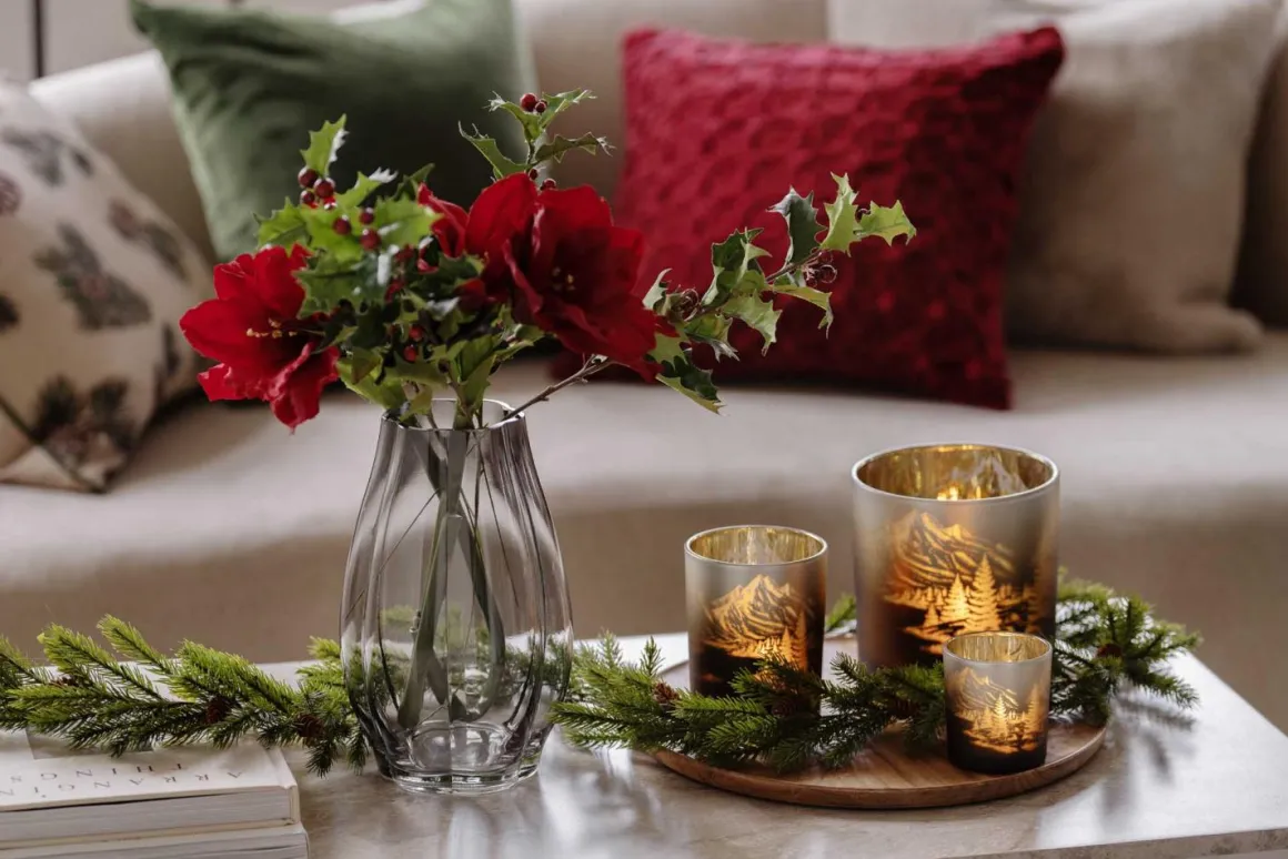 Lyslykt vinterfjell 12,5cm