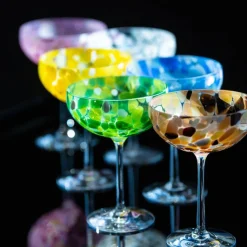 Magnor - Swirl Champagneglass, grønn