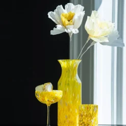 Magnor - Swirl Champagneglass, gul