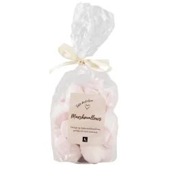 Marshmallowhjerter i pose