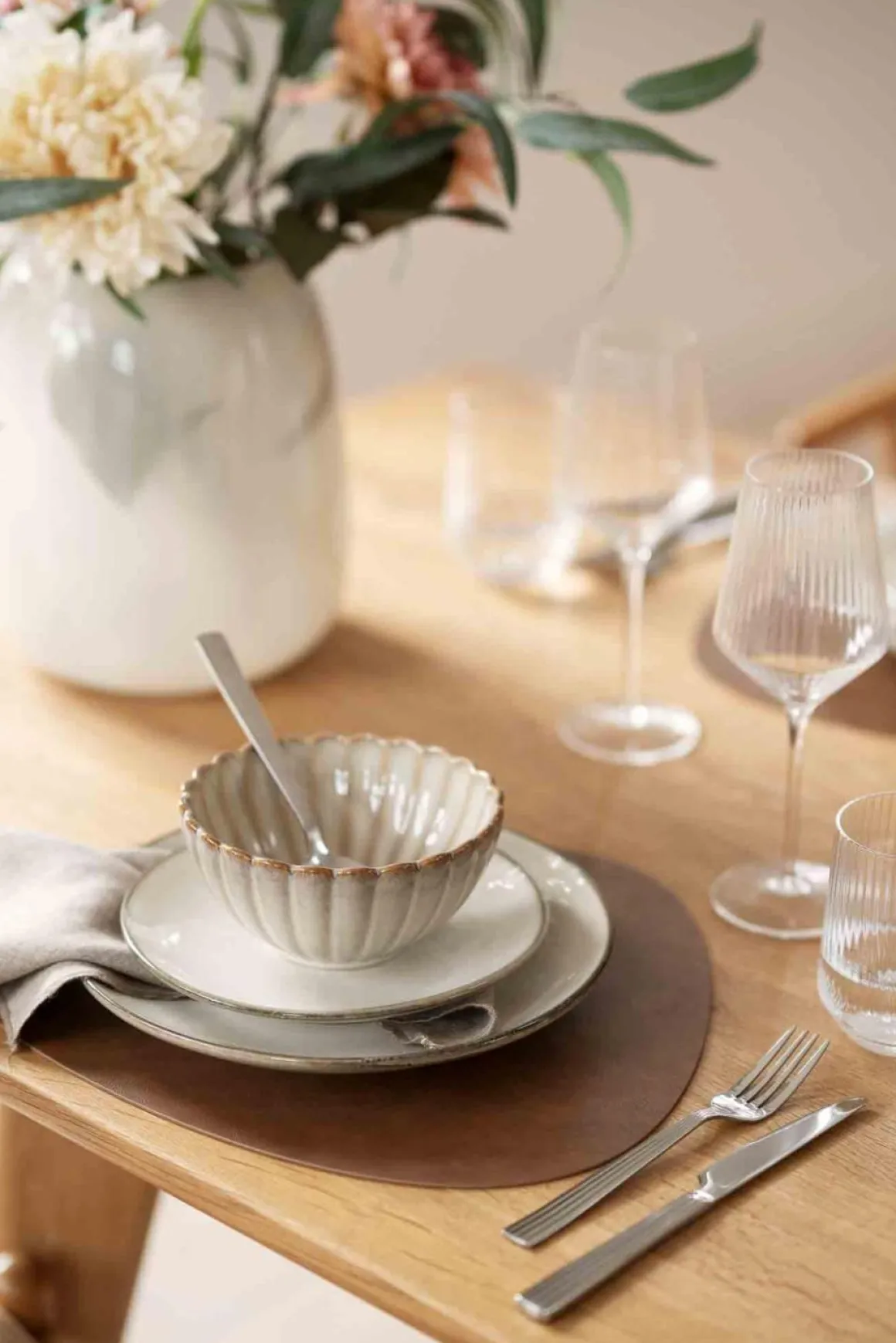 Middagstallerken Iben 26cm beige