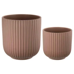 Potte Riley matt 20 cm, brun