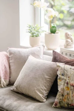 Putetrekk Chenille 48x48 cm beige