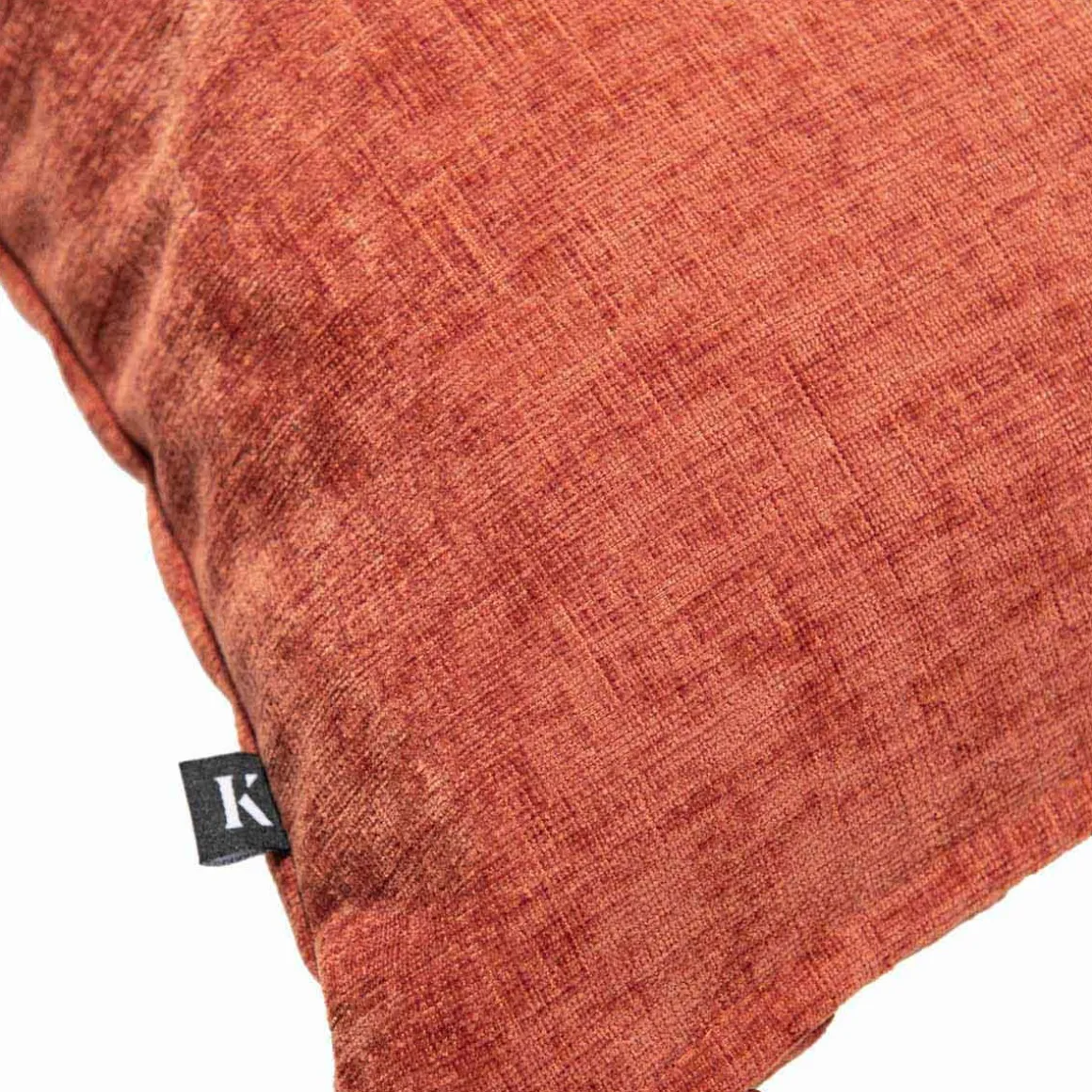 Putetrekk Chenille 48x48cm terracotta