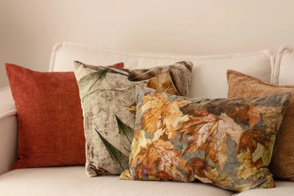 Putetrekk Chenille 48x48cm terracotta