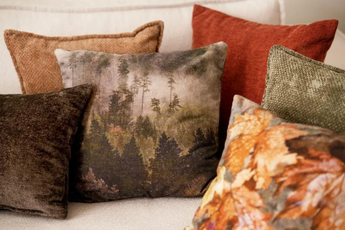 Putetrekk Chenille 48x48cm terracotta