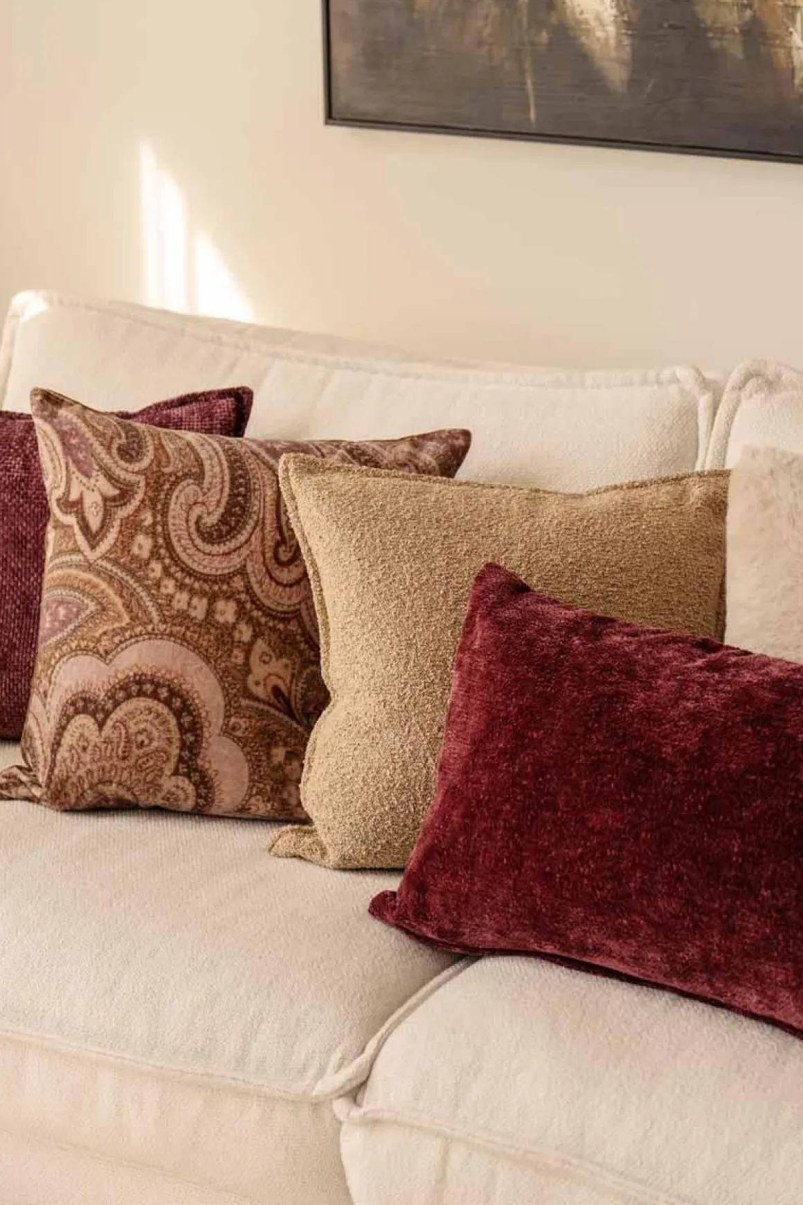 Putetrekk Dina Boucle 48x48cm beige