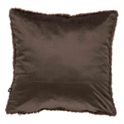 Putetrekk Faux fur grafisk 48x48cm brun