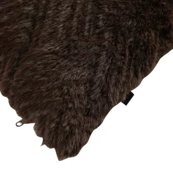 Putetrekk Faux fur grafisk 48x48cm brun