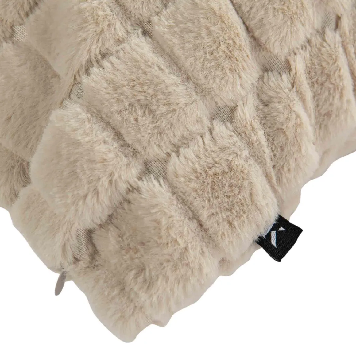 Putetrekk Faux fur ruter 48x48cm