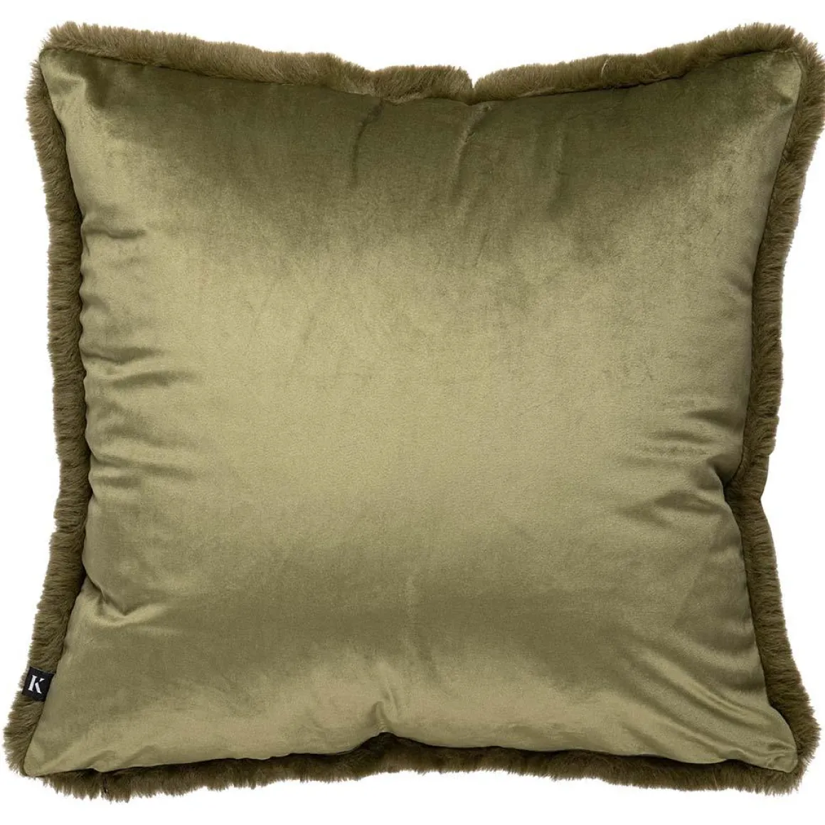 Putetrekk Faux fur 48x48cm, grønn