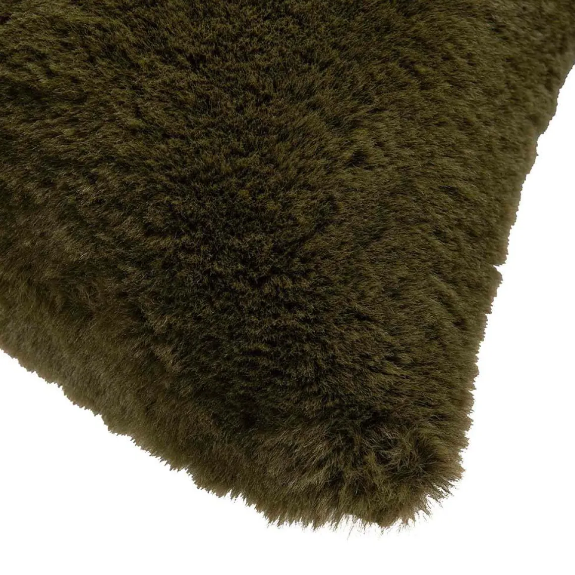 Putetrekk Faux fur 48x48cm, grønn