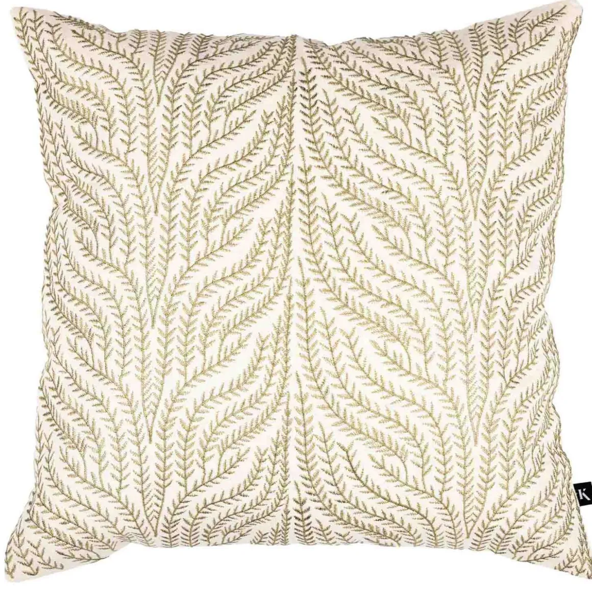 Putetrekk Gren brodert 48x48cm grønn