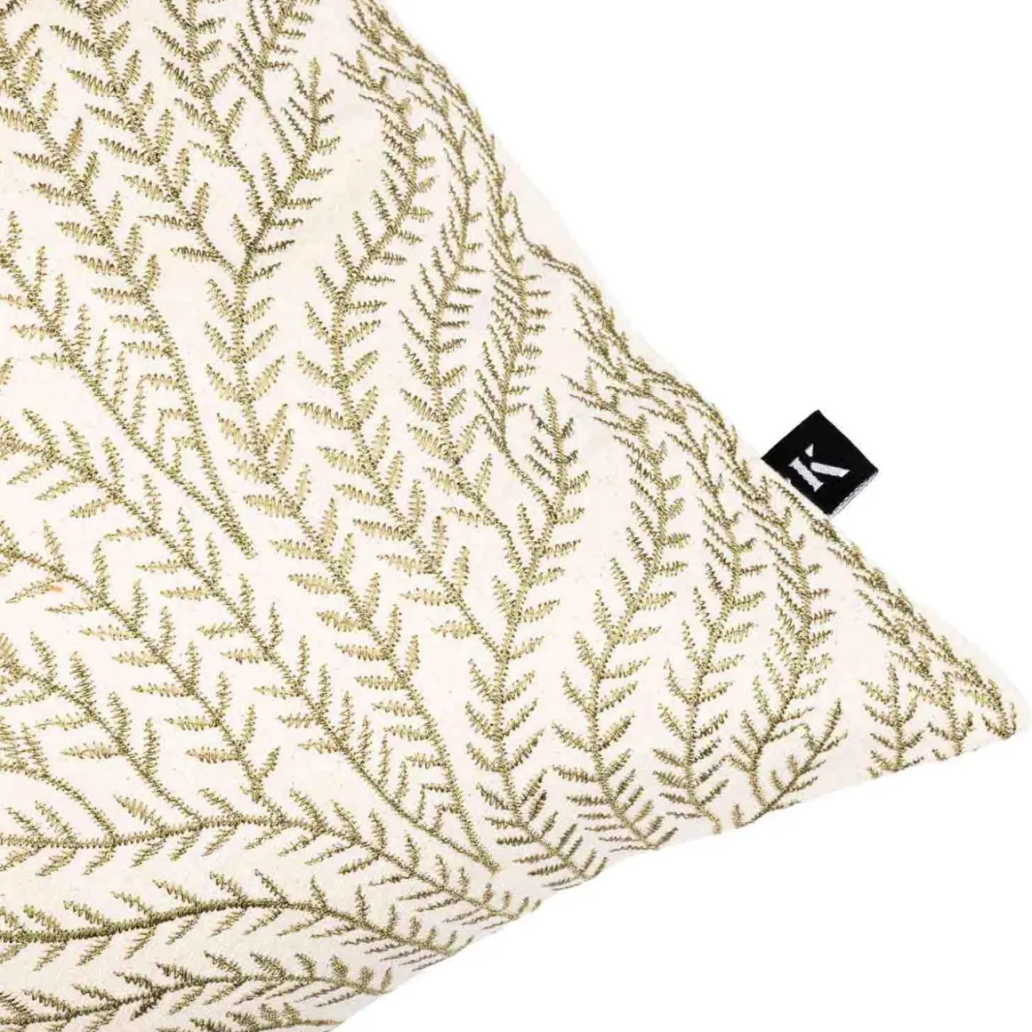 Putetrekk Gren brodert 48x48cm grønn