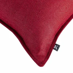 Putetrekk Herringbone 48x48cm rød