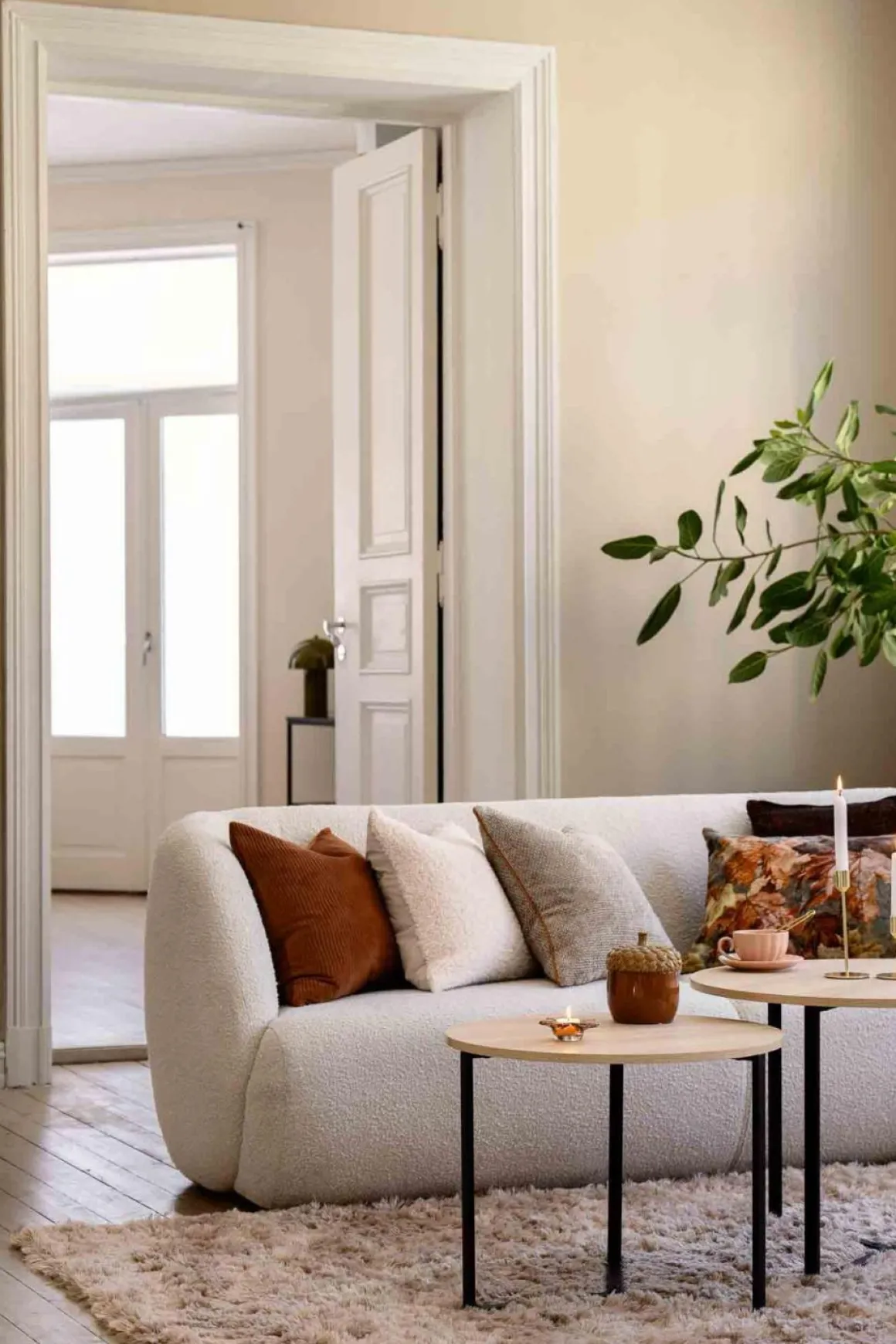 Putetrekk Kayla med piping 48x48cm