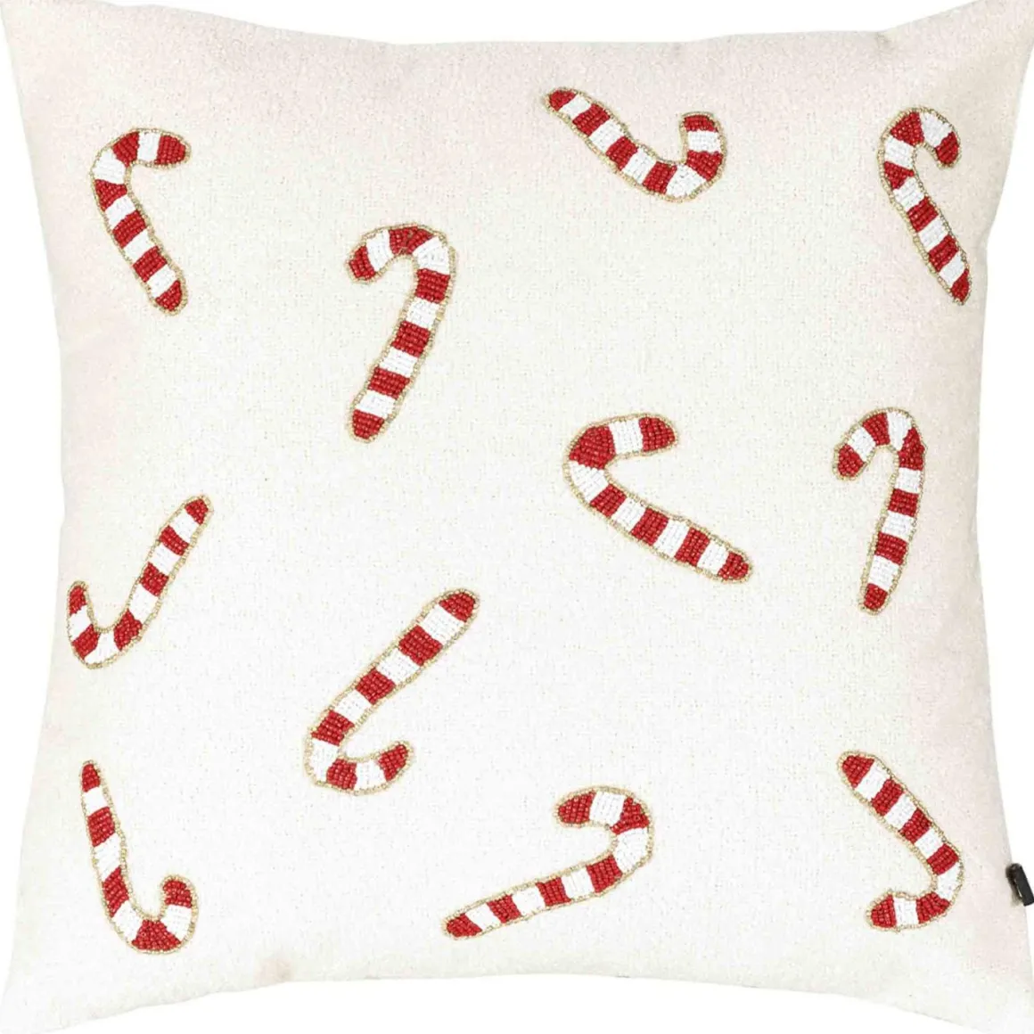 Putetrekk perler Candycane 48x48cm