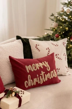 Putetrekk perler Candycane 48x48cm